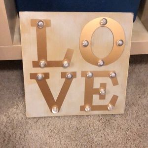 Love sign decor